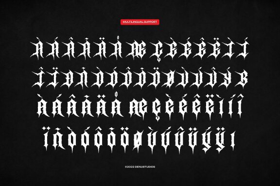 Horizon Rover | Black Metal Font