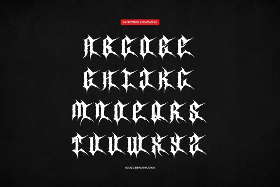 Horizon Rover | Black Metal Font