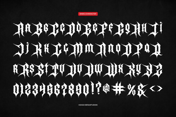 Horizon Rover | Black Metal Font