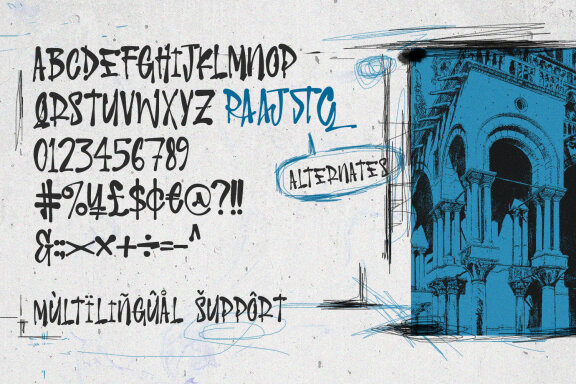 Cajun Wegen All Caps Handmade Font