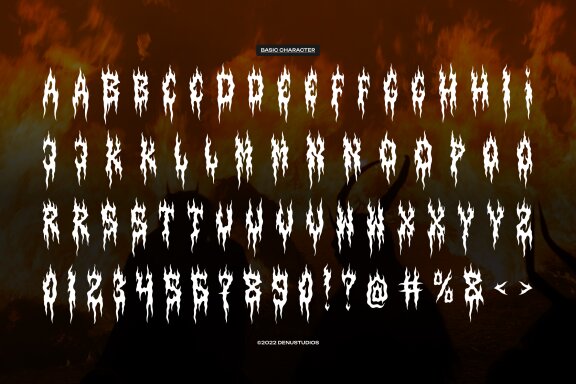 Huruhara | Black Metal Font