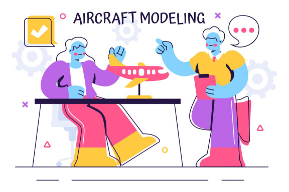 10 Aircraft Model Crafting Illustration