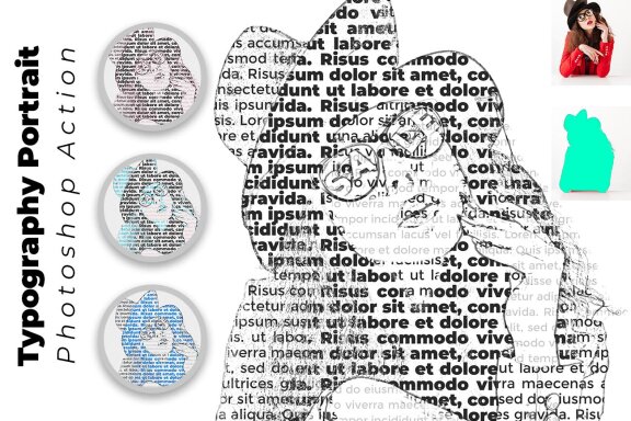 Typography Portrait Photoshop Action