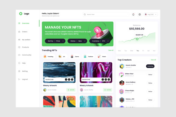 NFT Collection Dashboard UI Kit