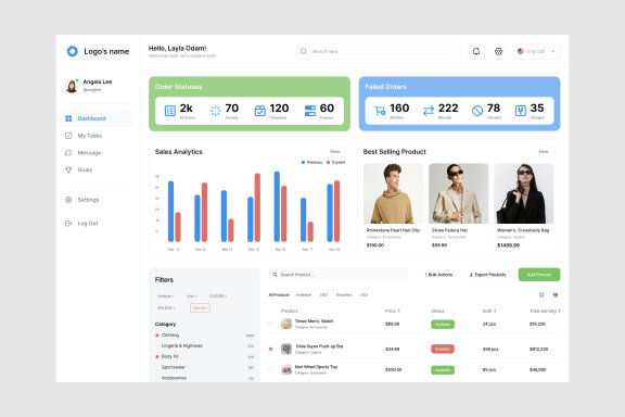 E-commerce Analytics Dashboard UI Kit