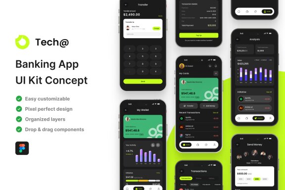 Tech@ - Banking App UI Kit