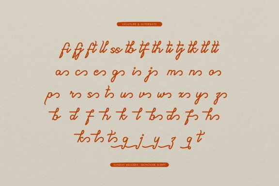 Sunday Melodia | Monoline Script Font