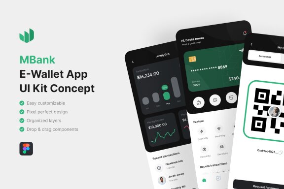  E-Wallet App UI Kit