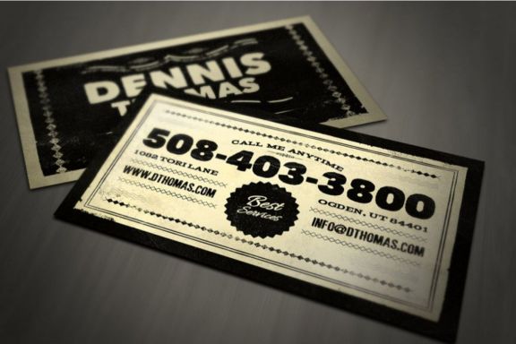 Retro Business Card Template 04