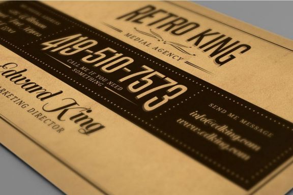 Retro Business Card Template 06