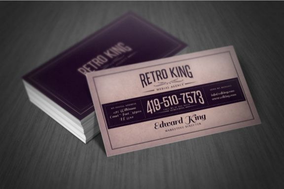 Retro Business Card Template 06