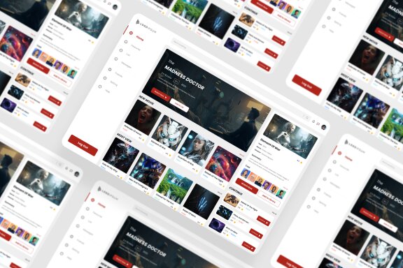 Movies Dashboard UI Kit* 01 Dashboard Screen