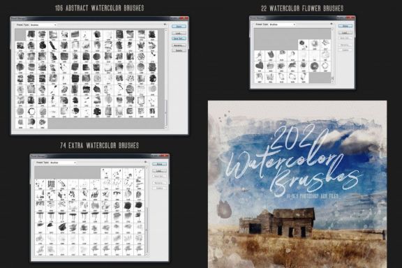 202 Watercolor Brushes