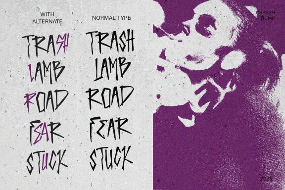 Creash Dump Handwritten Brush Font