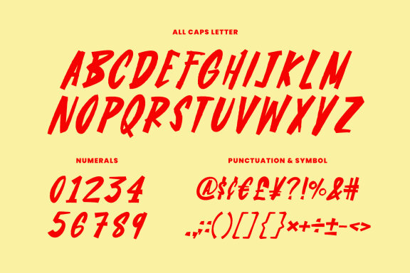 The Gramds Rough Handmade Brush Font