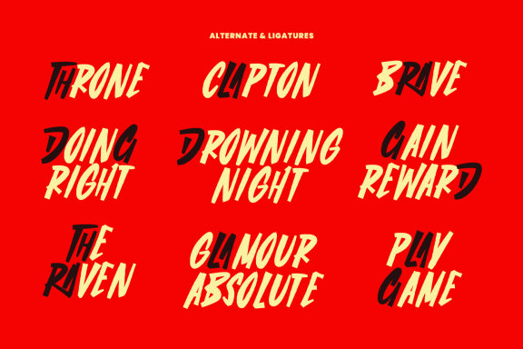 The Gramds Rough Handmade Brush Font