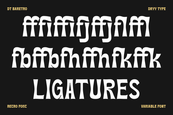 DT Baretro - Retro Variable Typeface