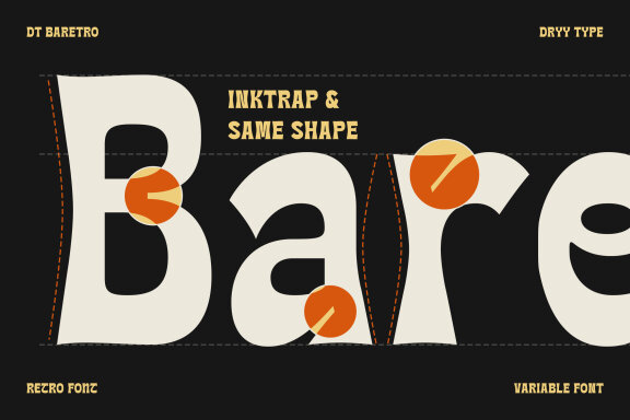 DT Baretro - Retro Variable Typeface