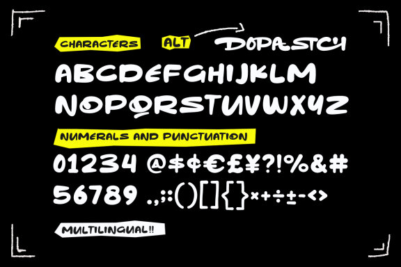 Dopa Stich Graffity Brush Display Font