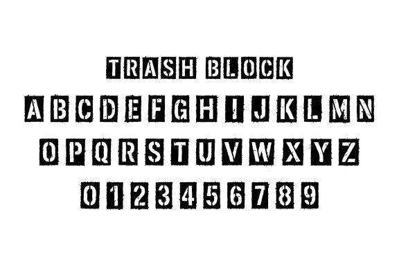 Trash Block Font