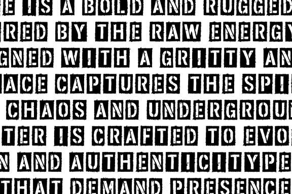 Trash Block Font