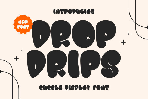 Dropdrips Bubble Display Font