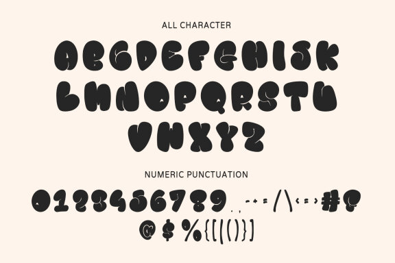 Dropdrips Bubble Display Font