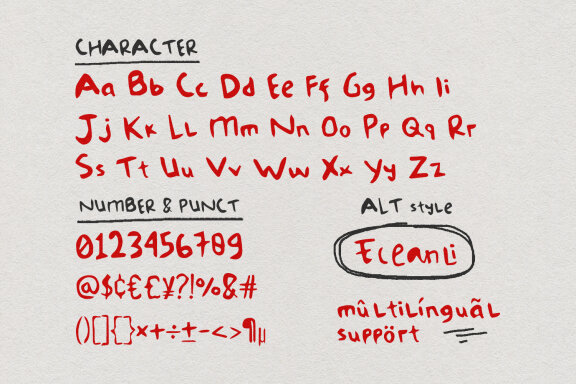 Enanclie Authentic Handmade Handwritten Font