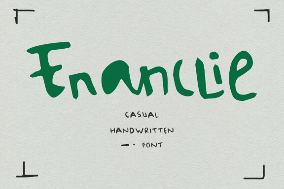 Enanclie Authentic Handmade Handwritten Font