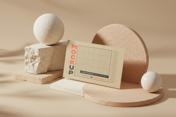 Personal Card Stone Set Mockups