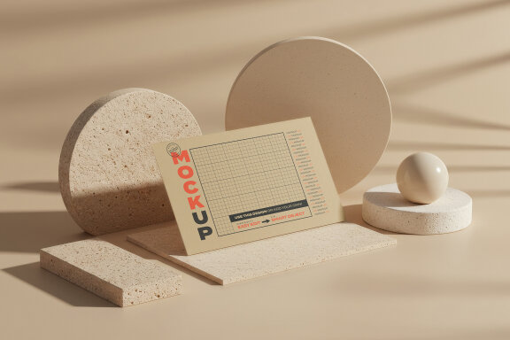 Personal Card Stone Set Mockups