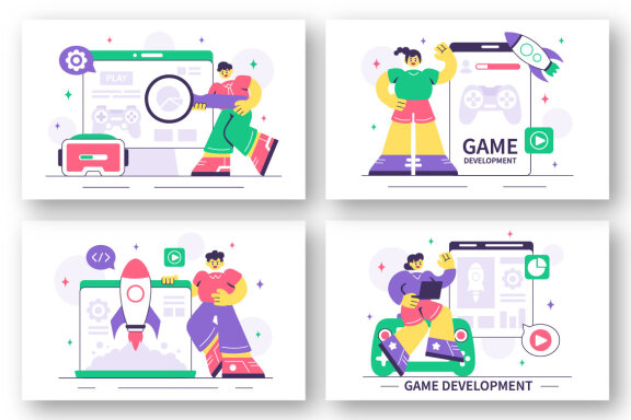10 Game Development Process Illustration