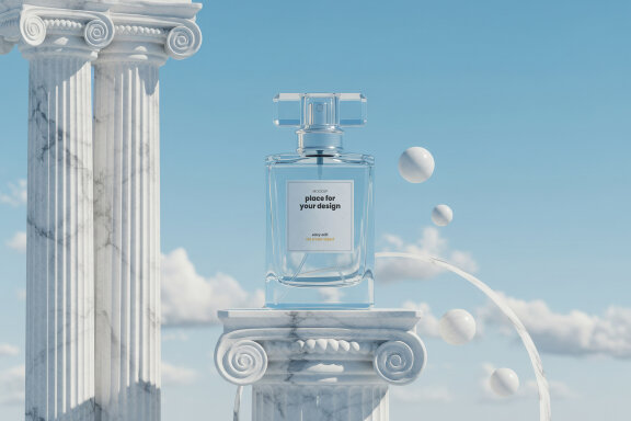 Perfume Eau de Toilette Label Mockups