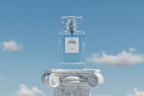 Perfume Eau de Toilette Label Mockups