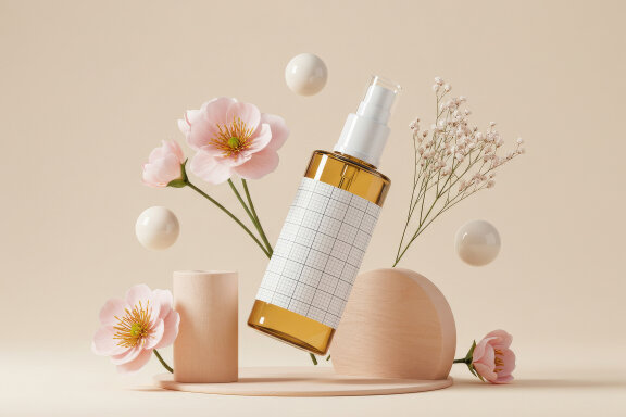 Spray Bottle Cosmetic Label Mockups