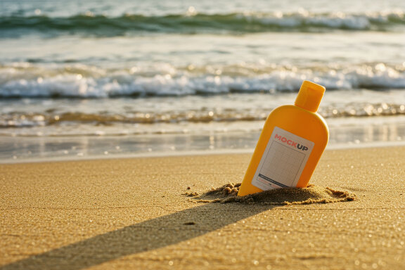Sunscreen Label Packaging Bottle Mockups