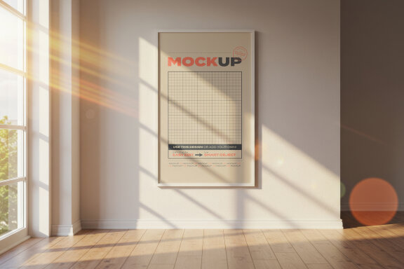 Simple Frames Mockup on House