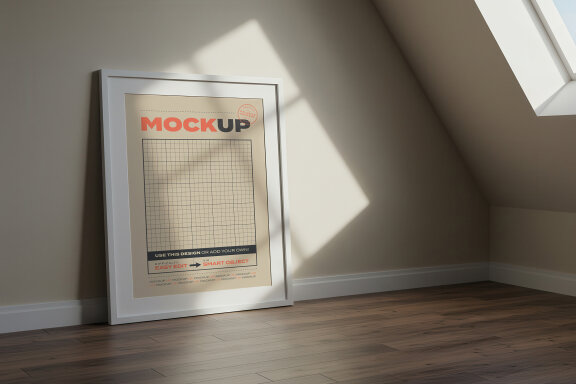 Simple Frames Mockup on House
