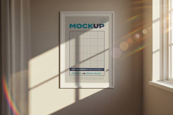 Simple Frames Mockup on House