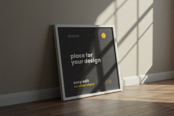 Simple Frames Mockup on House