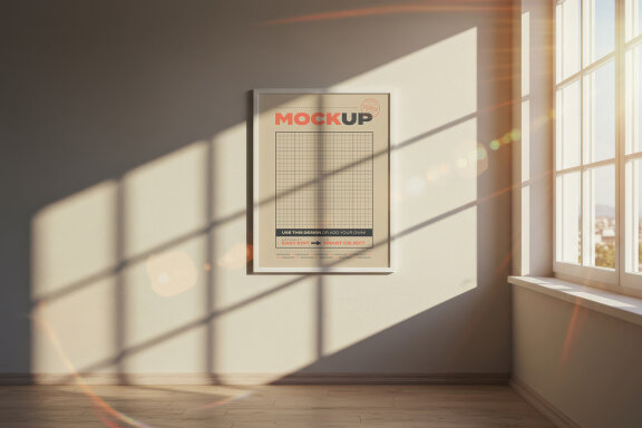 Simple Frames Mockup on House
