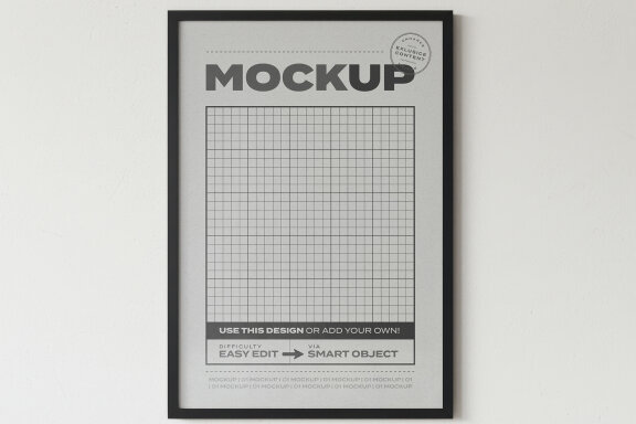 Classy Black and White Poster Mockups