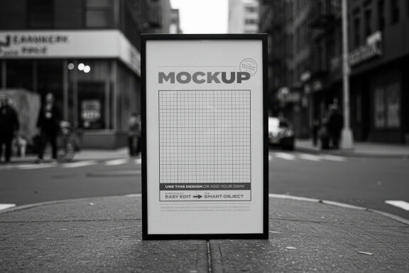Classy Black and White Poster Mockups