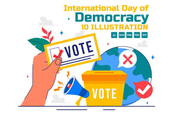 10 Day of Democracy Illustration