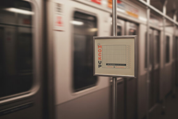 Subway Train Sign Mockups