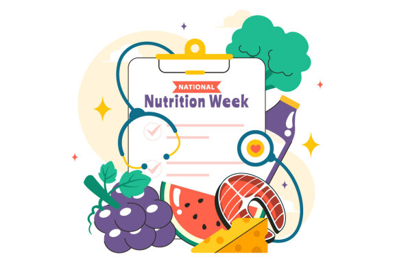 10 National Nutrition Week Day Illustration