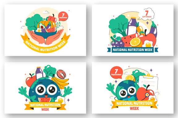 10 National Nutrition Week Day Illustration