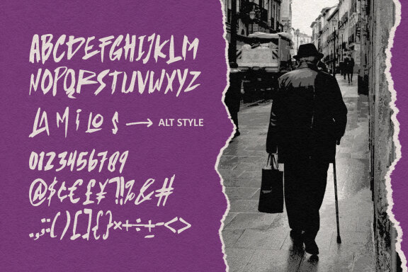 Lamilos Authentic Freehand Style Brush Font