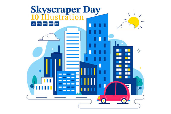 10 Skyscraper Day Illustration