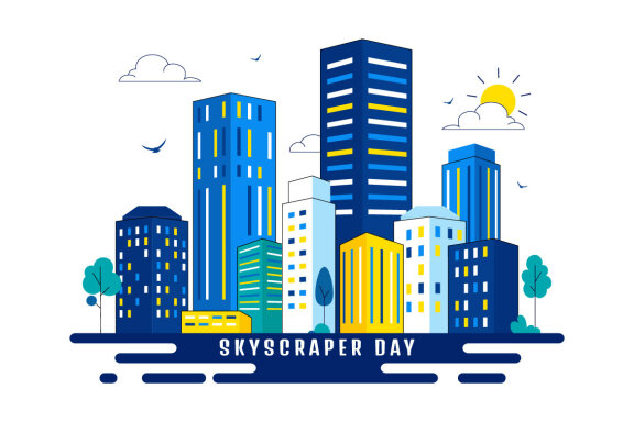 10 Skyscraper Day Illustration